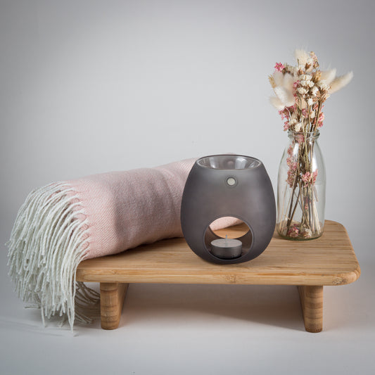 Wax Burner, Black Frosted Gift Box